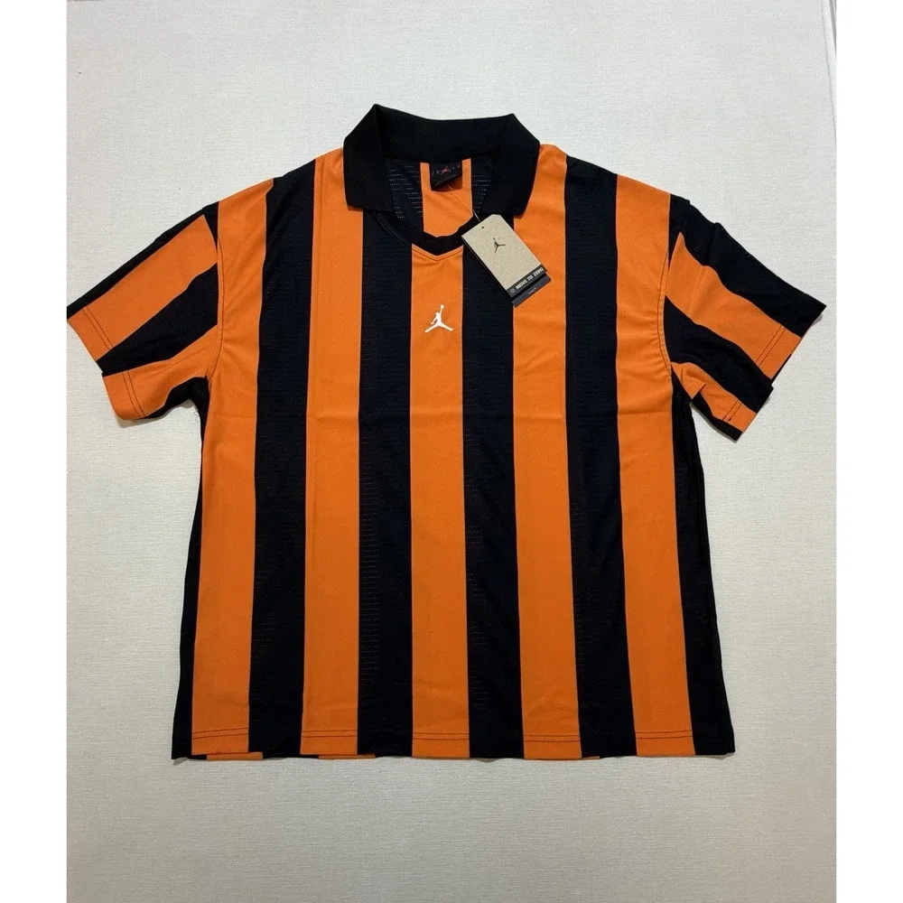 Nike Jordan Brooklyn Collegiate Goalie Shirt Mens Size L Orange HV0107-010 NWT